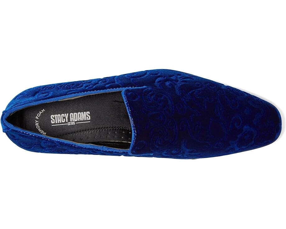Лоферы Stacy Adams Saunders Velour Slip-On, цвет Royal Blue — фото 2