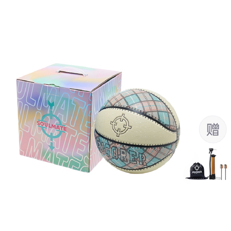 

RIGORER Китайский PU баскетбольный мяч абрикосовый зеленый размер 7 тренировочный unisex