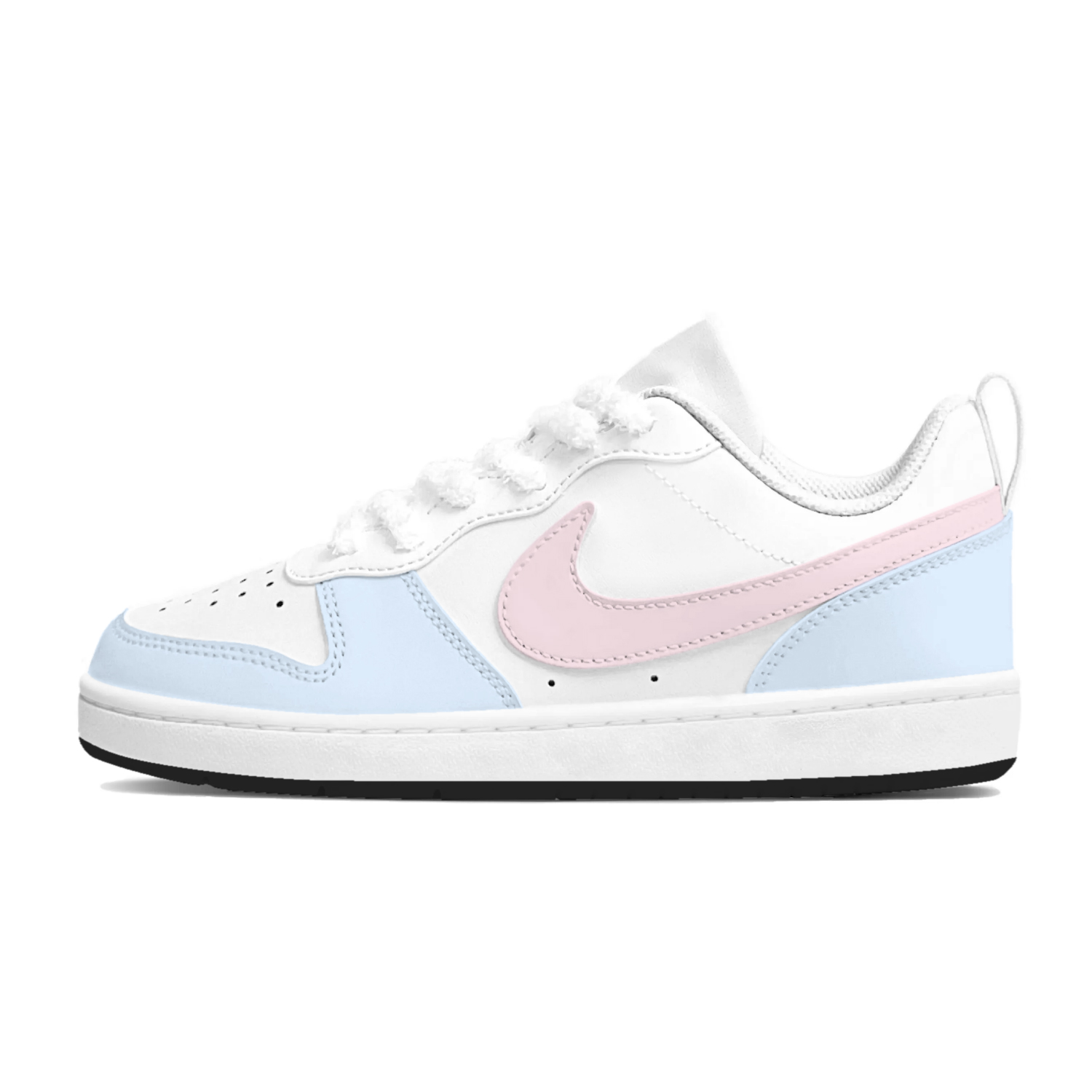 

Детские скейтерские кроссовки Court Borough для младших школьников Nike, белый/синий/розовый