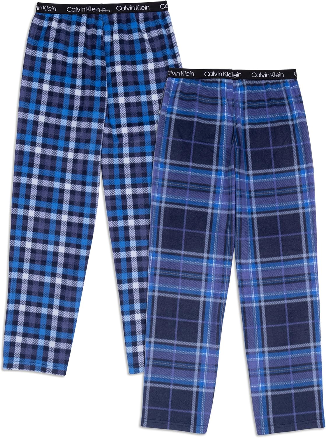 Комплект из 3 мягких микротрусы Calvin Klein boys с начесом, Navy Urban Plaid/Black Window Pane Plaid/ Blue Fair Isle — фото 2