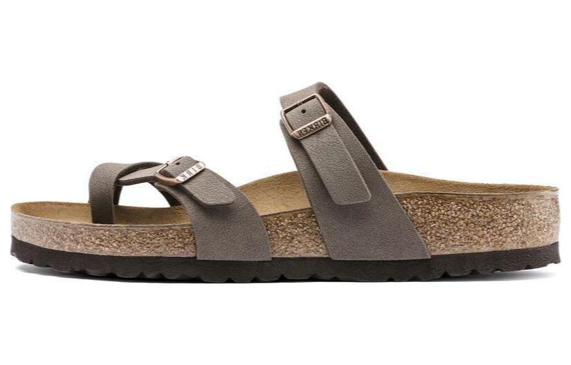 Майяри Кожаные Сандалии Birkenstock, Коричневый — фото 2