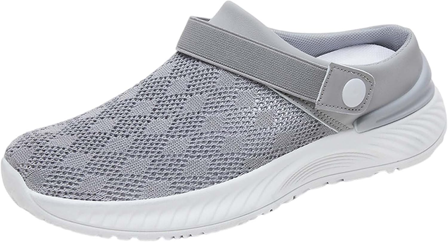 

Мужские и женские спортивные кроссовки на шнуровке из дышащей сетки для прогулок, повседневной носки и тренировок Generic, серый