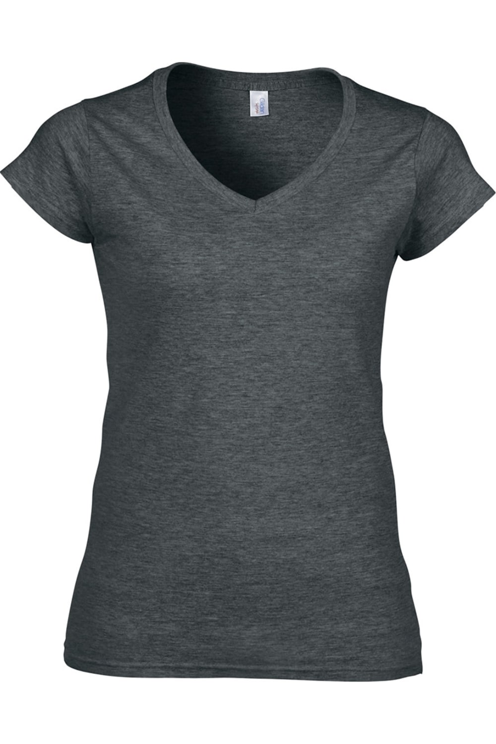 

Футболка Gildan Ladies Soft Style с коротким рукавом и V-образным вырезом, цвет dark heather