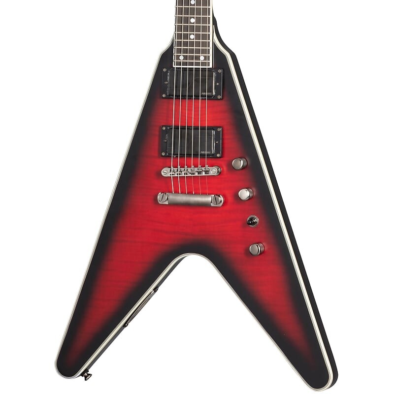 

Электрогитара Epiphone Dave Mustaine Signature Flying V Prophecy Guitar w/ Fishman Fluence Pickups - Aged Dark Red Burst