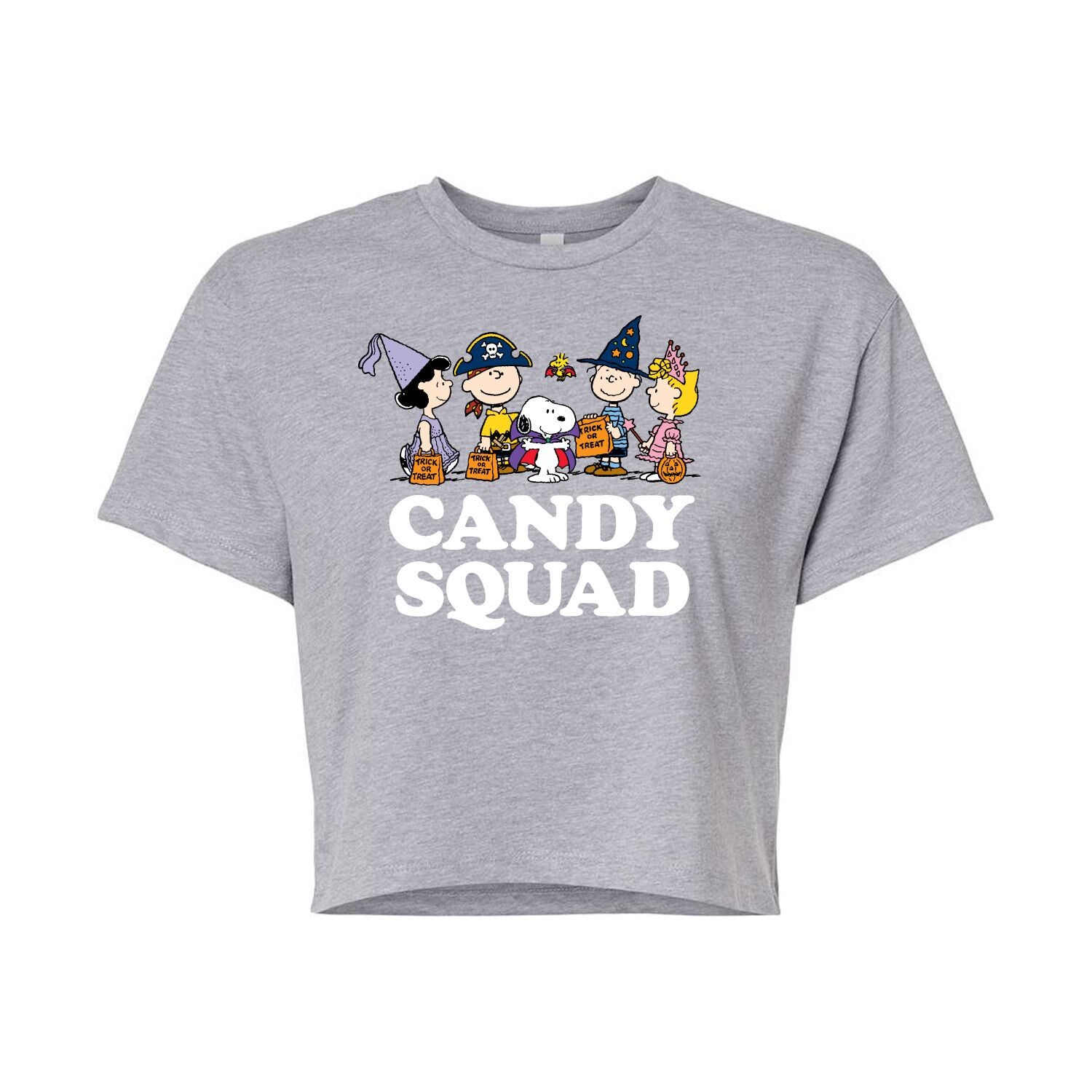 

Укороченная футболка с рисунком «Candy Squad» для детей Peanuts на Хэллоуин и групповой снимок Licensed Character