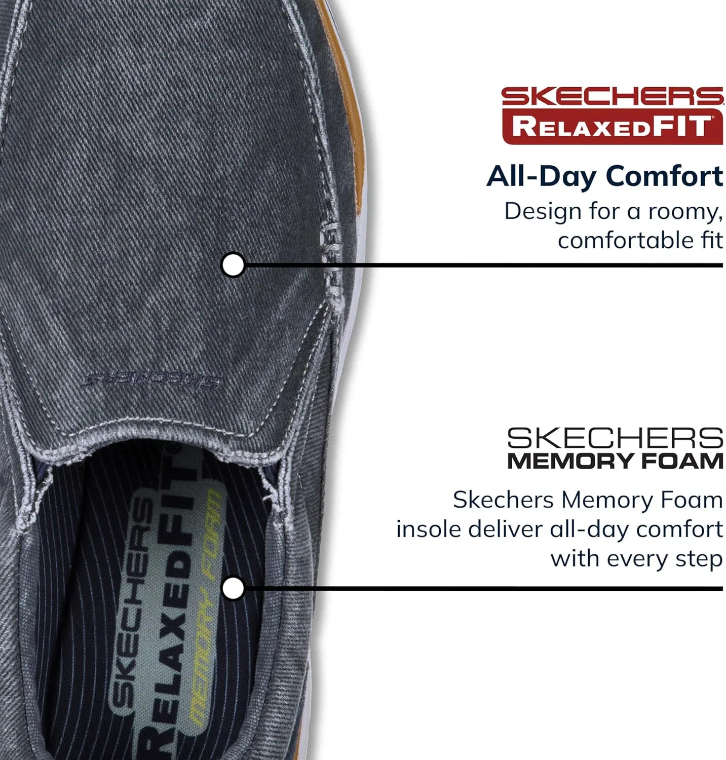 Мужские мокасины Skechers Expected Avillo, Blue — фото 2