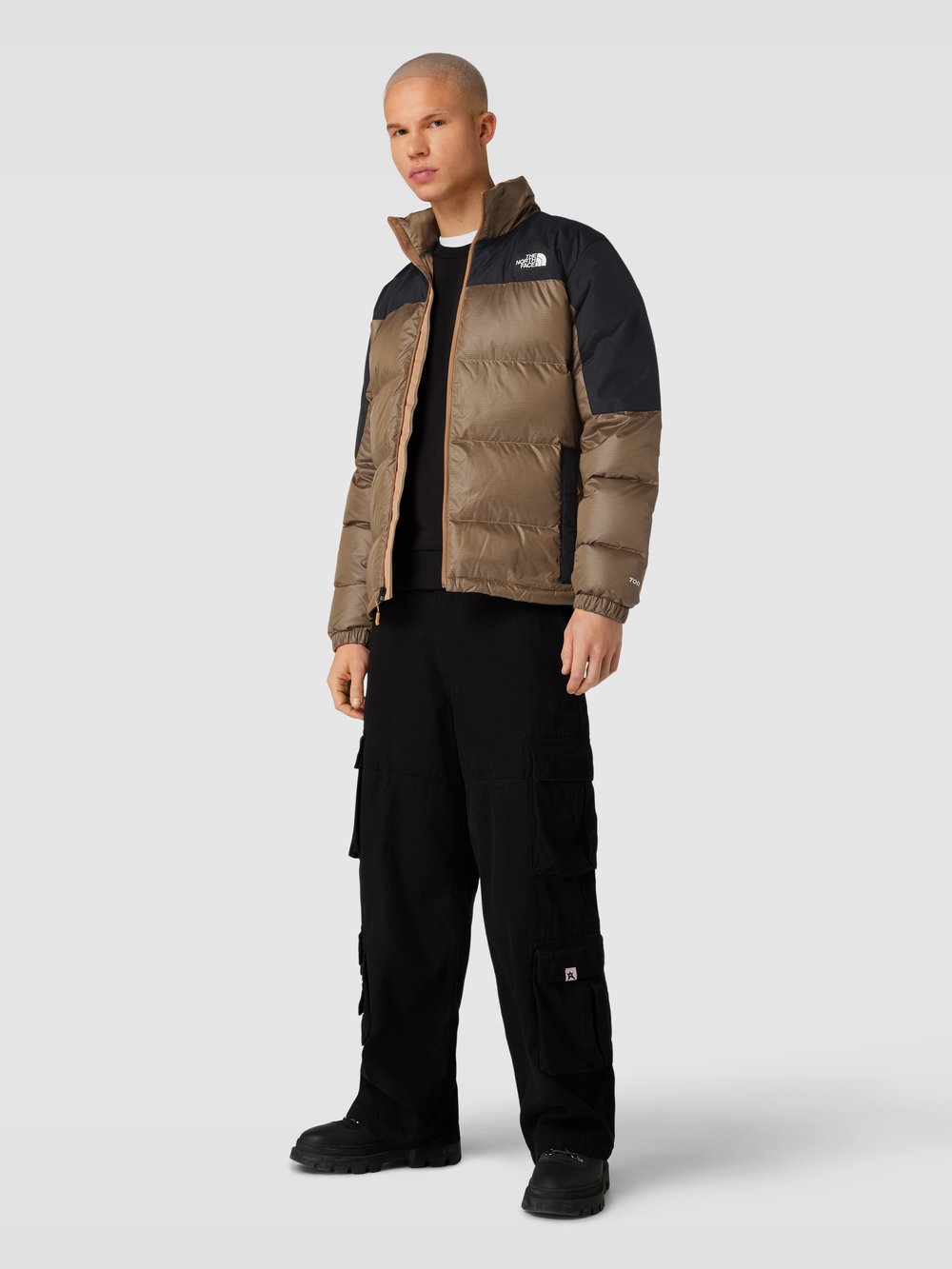 

Пуховик с нашивкой-лейблом модель 'DIABLO' The North Face, коричневый
