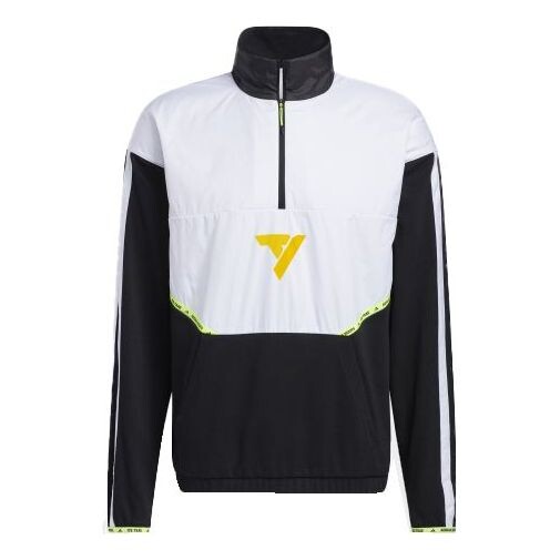 

Куртка adidas Colorblock Half Zipper Basketball Sports Jacket Black, черный