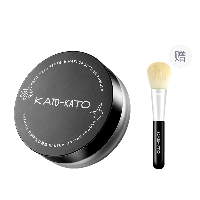 

Пудра для фиксации макияжа KATO Refresh рассыпчатая матирующая без эффекта маски контроль жирного блеска KATO-KATO