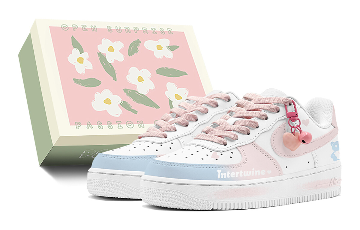 

Кроссовки Nike Air Force 1 Skateboarding Shoes Men Low-top Pink, розовый
