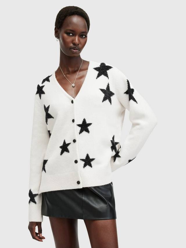 

Кардиган из смеси шерсти starlet AllSaints, цвет Chalk White/Black