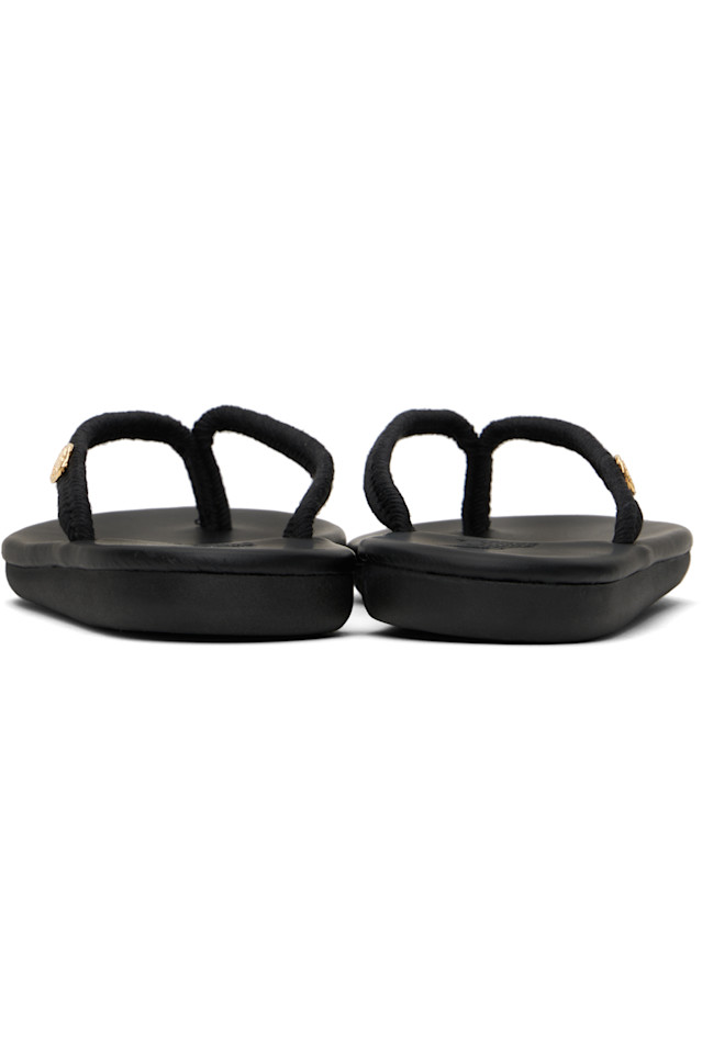 Саионара вьетнамки с верёвочными ремнями Ancient Greek Sandals, черный — фото 2