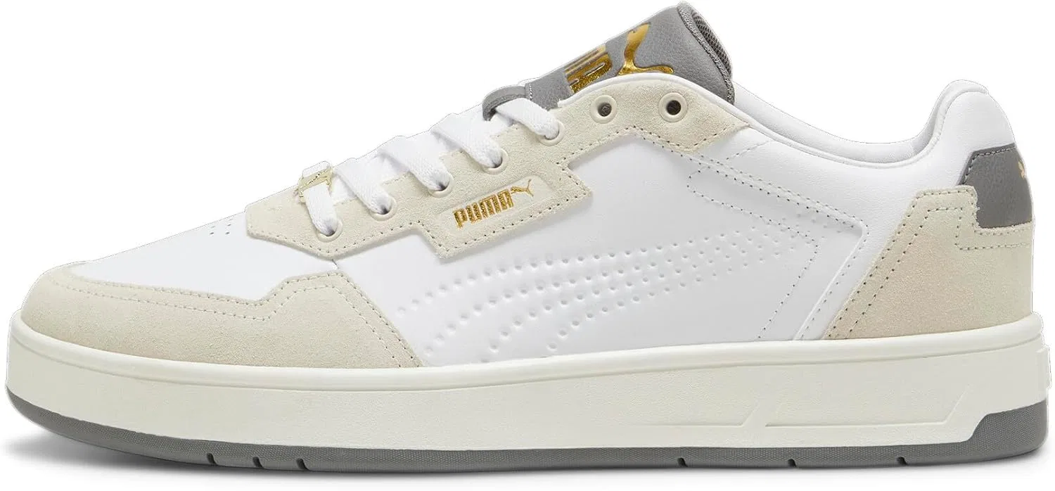 Кроссовки PUMA Unisex Court Classic Lux SD, Puma White Alpine Snow Cast Iron
