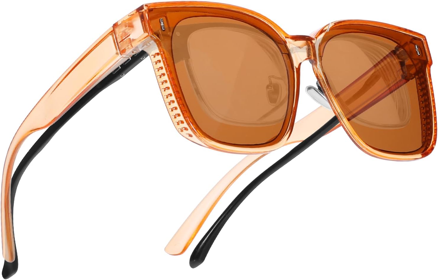 

Солнцезащитные очки-накладки для женщин, модные большие квадратные поляризованные солнцезащитные очки для вождения и активного отдыха на природе Hadnves, YellowMaterial: PC+TACProduct Dimensions: 5