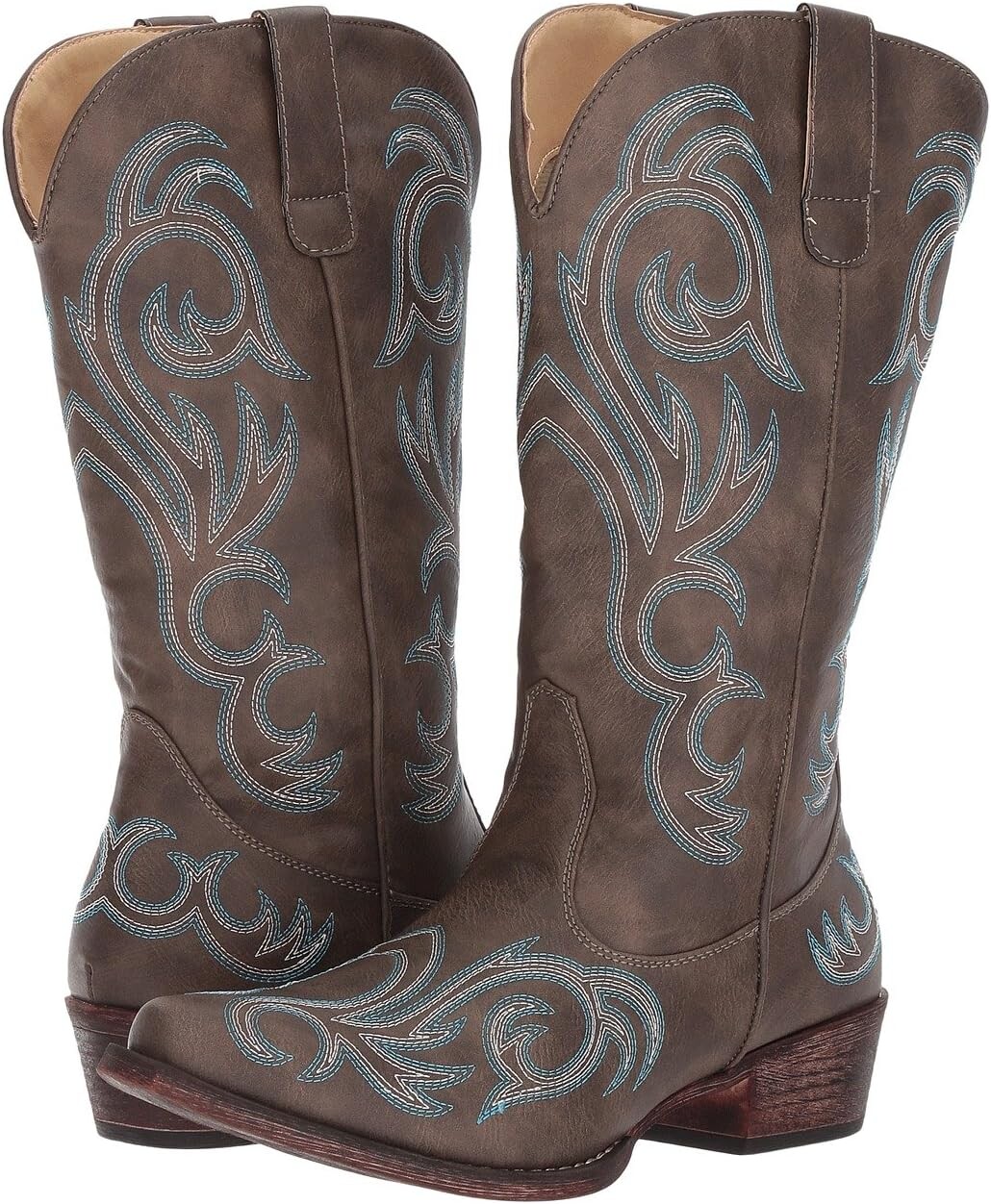 Ковбойские сапоги Riley Roper, цвет Brown Faux Leather 1