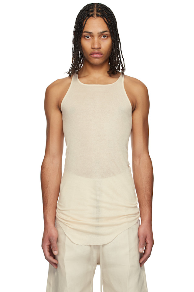 

Базовый риббеновый топ Hollywood Rick Owens, цвет natural