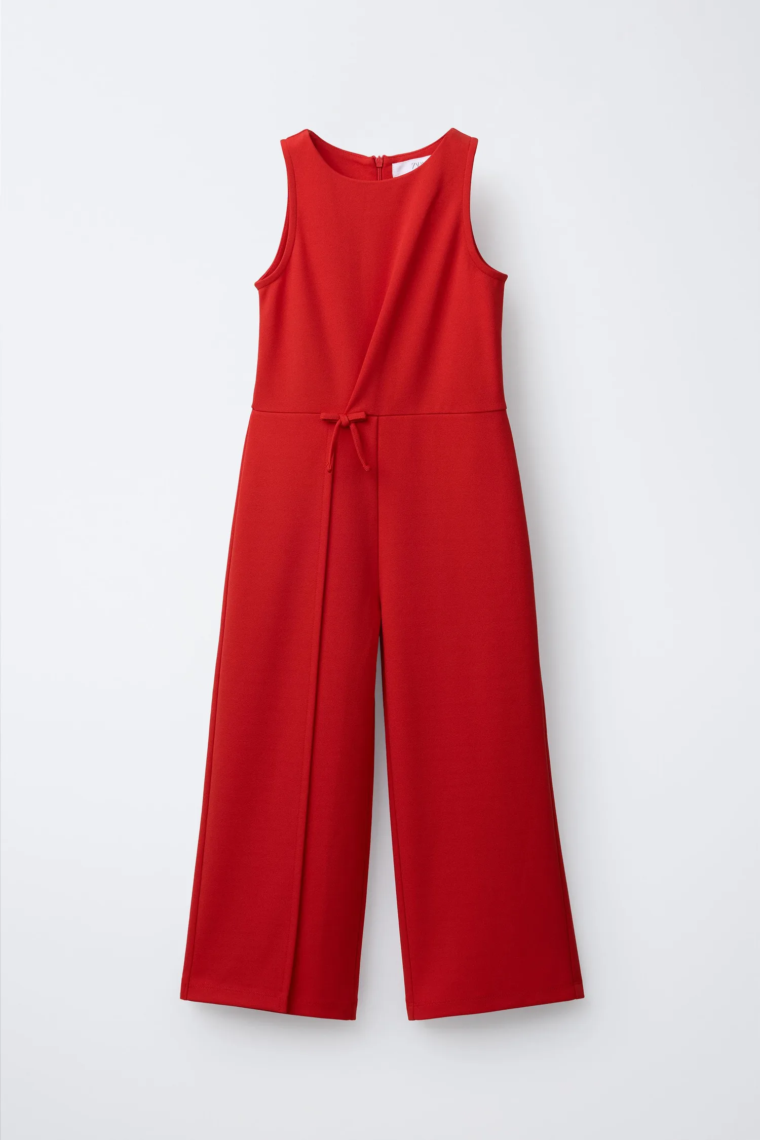 Комбинезон со складками и бантом Zara, красный