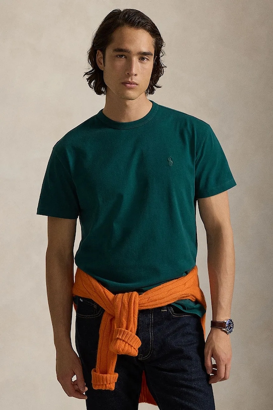 

Хлопковая футболка Polo Ralph Lauren, зеленый