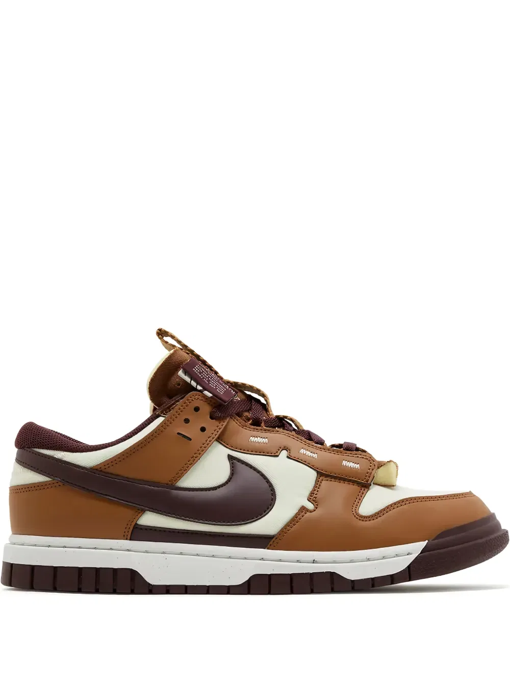 Низкие кроссовки Dunk с большой шнуровкой Nike, коричневый
