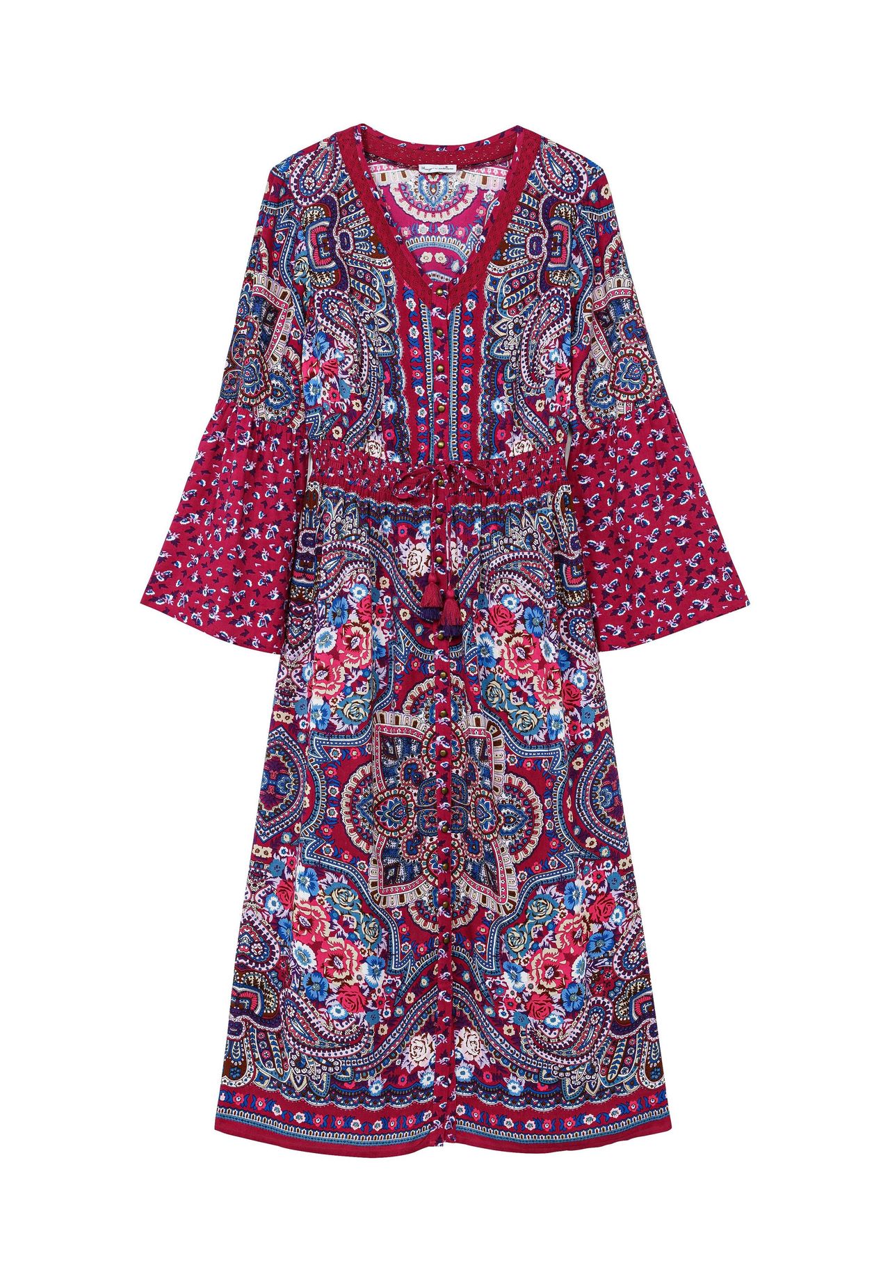 

Платье макси в стиле бохо с рукавами-трубами Sheego by JoeBrowns, цвет Pink Bedruckt