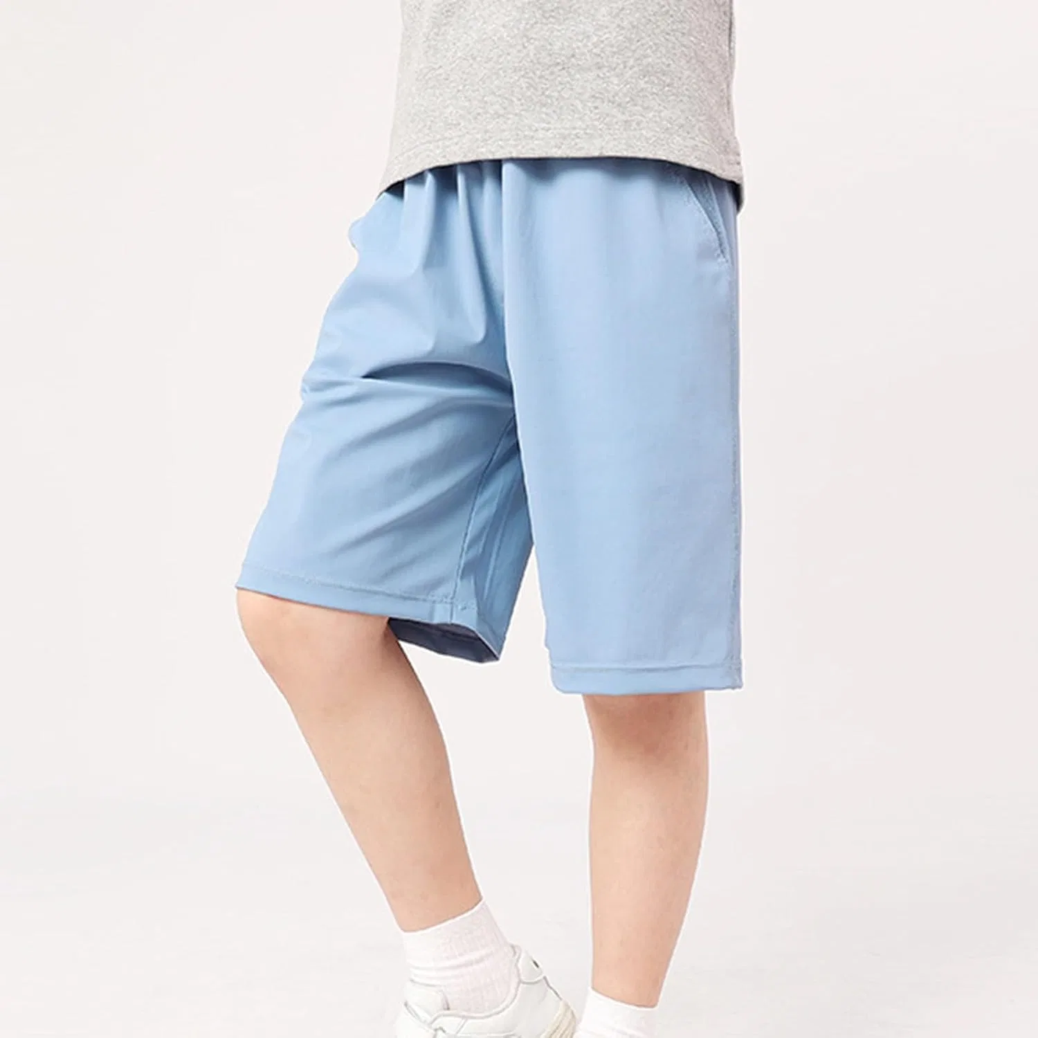 Детские шорты Active, хлопок, Light Blue — фото 2
