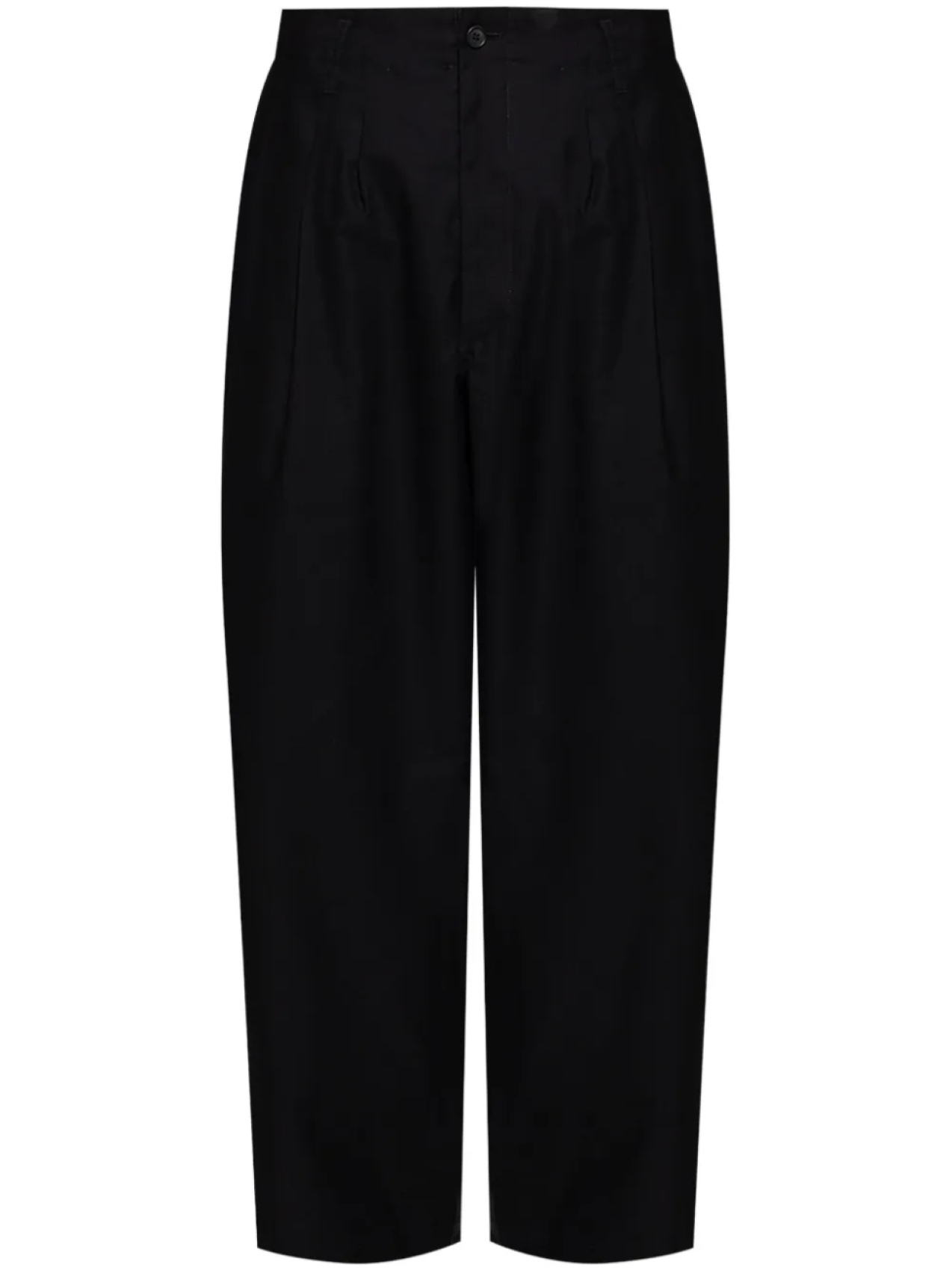 

Прямые брюки из хлопка Yohji Yamamoto, черный