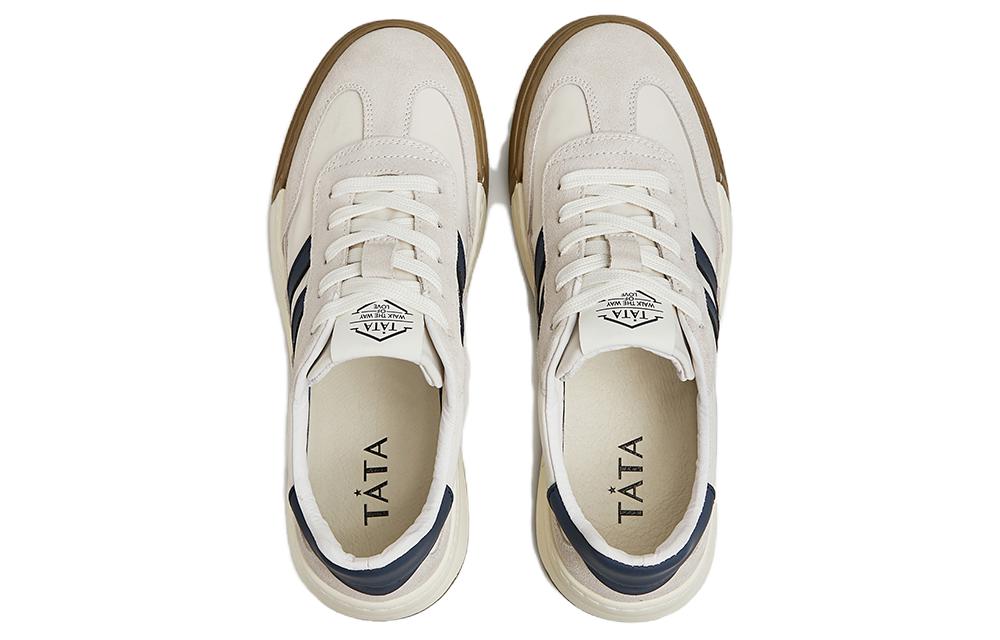 Низкие кроссовки German Army Trainers мужские бежево-серо-голубые TATA, бежево-серо-абрикосовые — фото 4