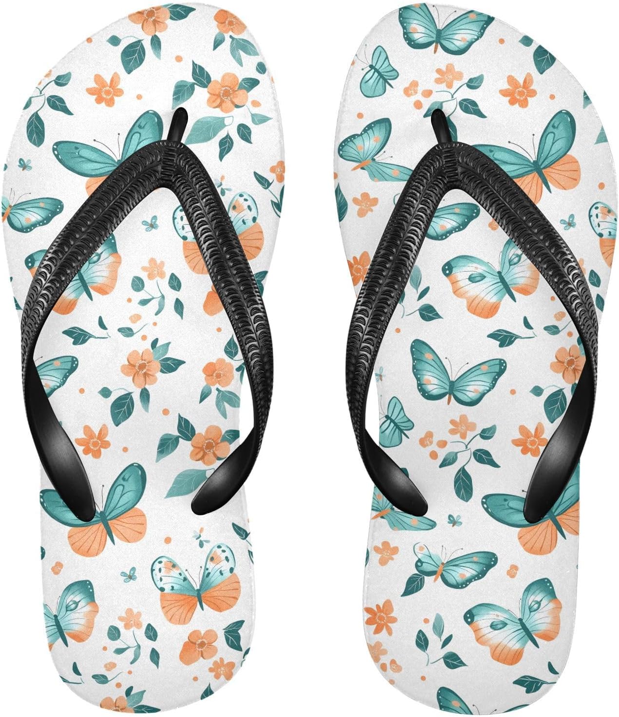 

Пляжные летние повседневные сандалии с бабочками и цветами для женщин и мужчин, обувь для душа 20860804 Kfbe, Butterflies