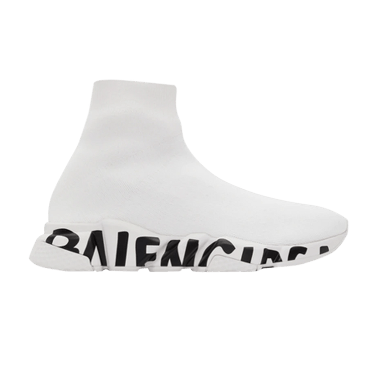 

Кроссовки Balenciaga Speed Sneaker 'Midsole Graffiti - White Black', белый