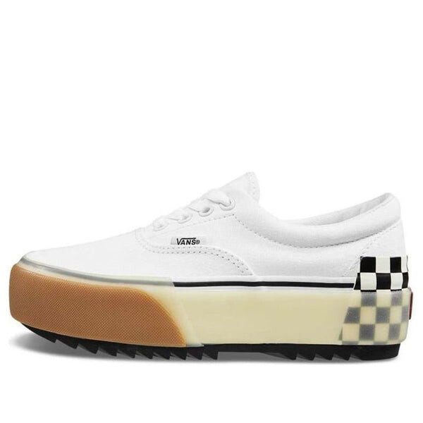 

Кроссовки era stacked 'white checkerboard' Vans, белый