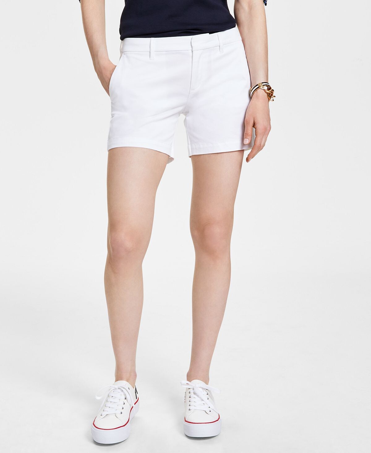 

Женские шорты TH Flex 5 дюймов Hollywood Tommy Hilfiger, белый