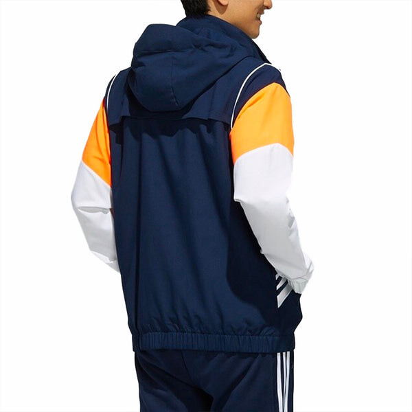 Куртка adidas neo M CS CLBLCKD WB Casual Sports Hooded Jacket Navy Blue, синий — фото 4