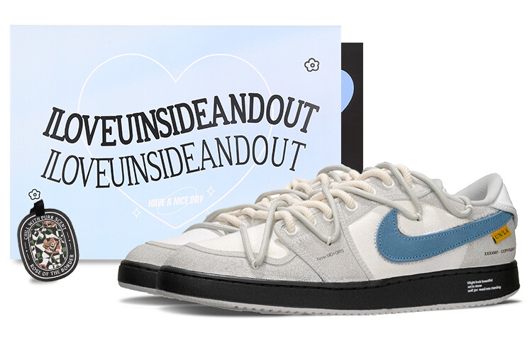 

Кроссовки Union LA X Air Jordan Vintage Basketball Shoes Unisex Low-top Blue/gray, синий