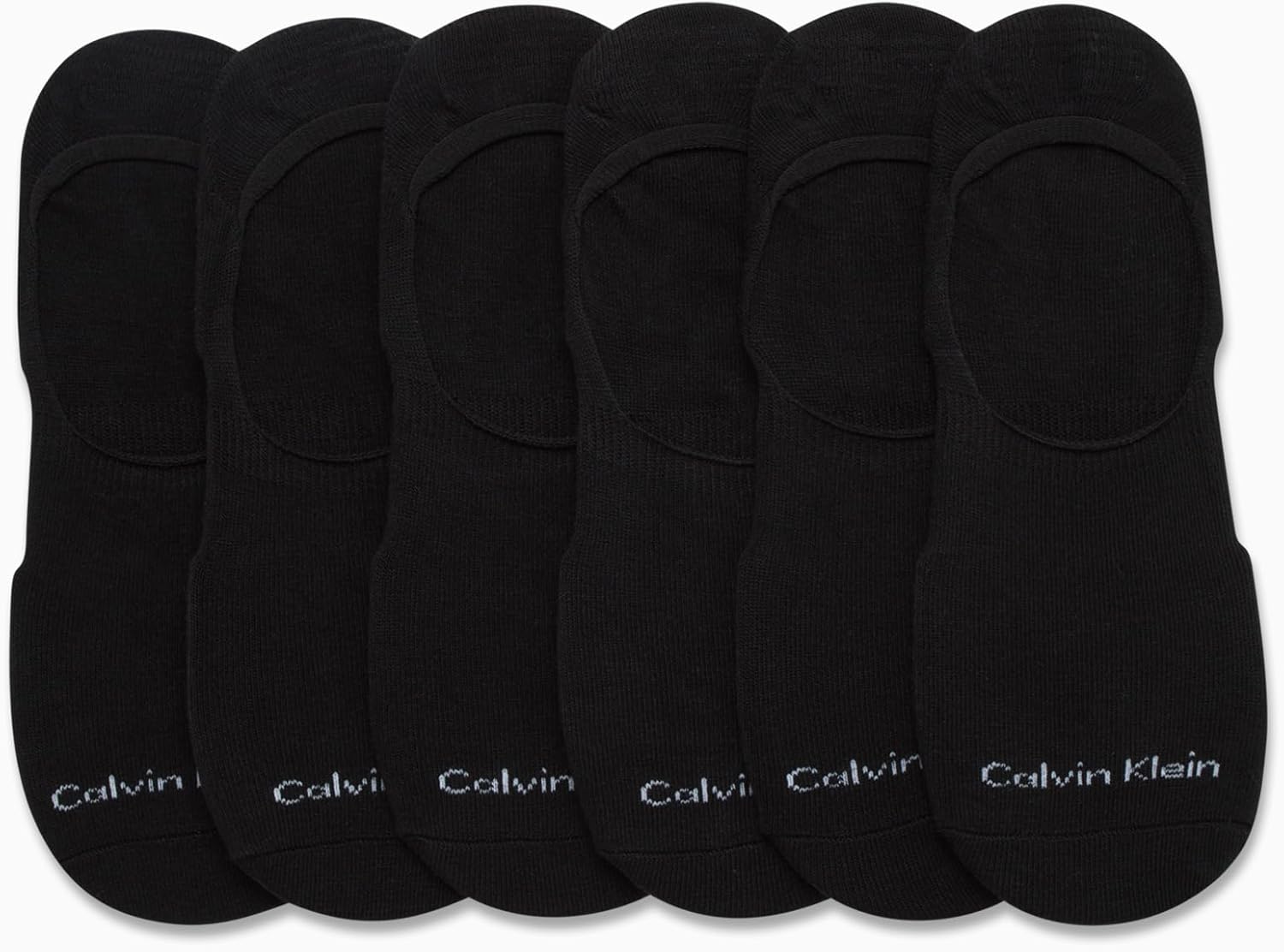 Мужские носки Calvin Klein, невидимые, с мягкой хлопковой подкладкой, с защитой пятки (размер 7-12), Black Texture — фото 3