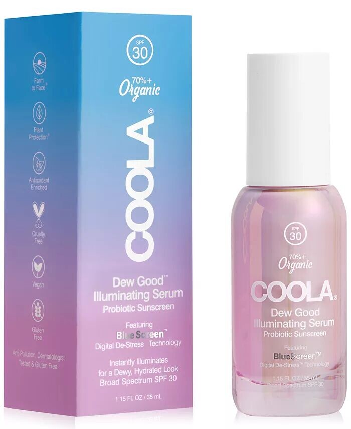 

Dew Good Осветляющая сыворотка с солнцезащитным кремом SPF 30 Coola