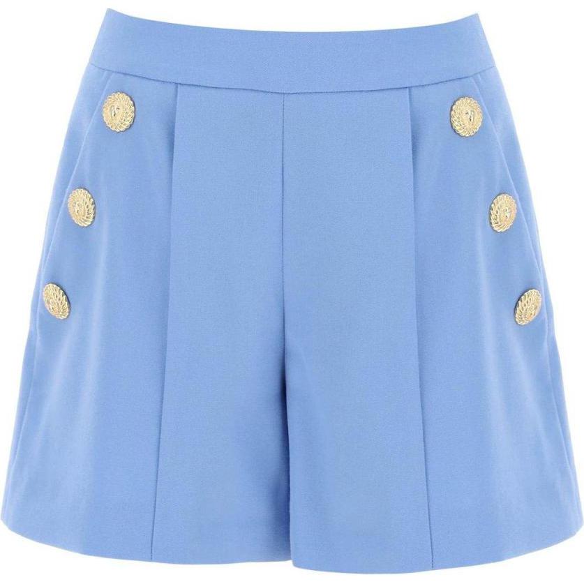 

Плиссированные шорты с пуговицами BALMAIN, Sky Blue
