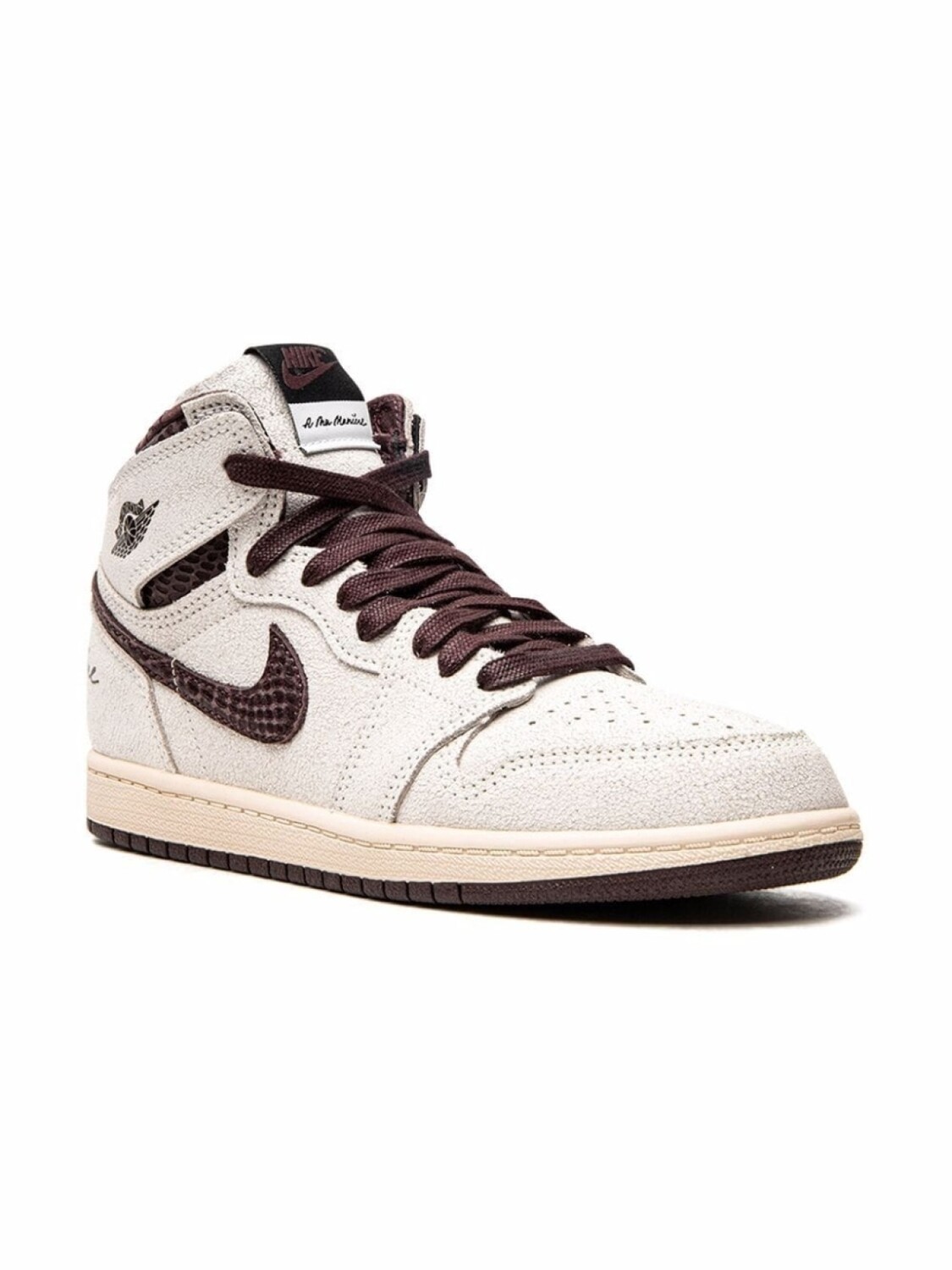 

Кроссовки Air Jordan 1 High OG Airness из коллаборации с A Ma Maniére Jordan Kids, бежевый