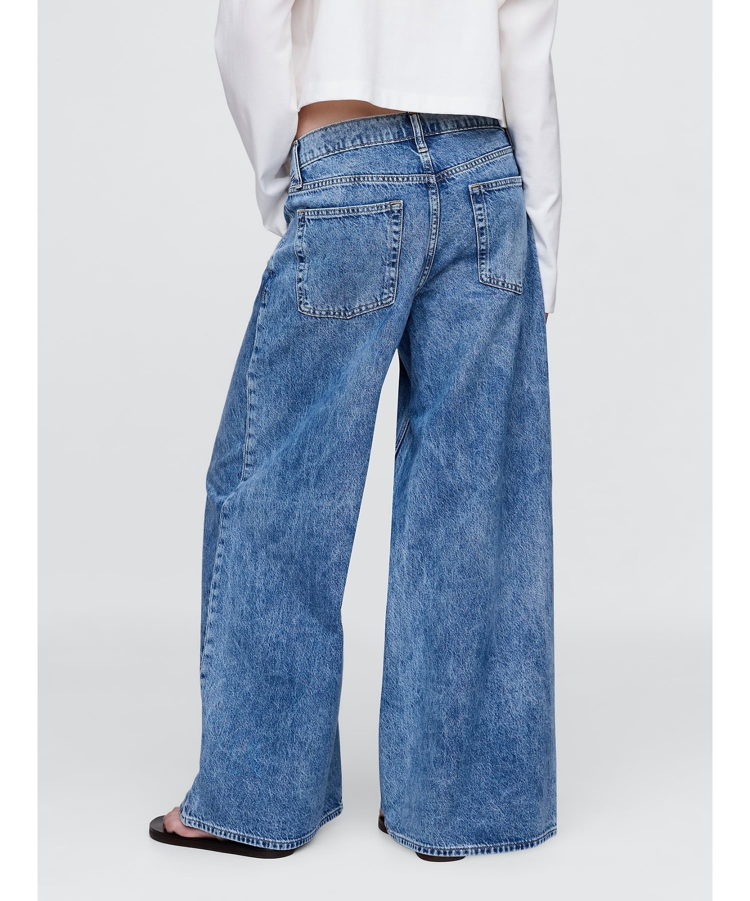 (W) Супер свободные джинсы GAP, LIGHT_INDIGO_11 — фото 4