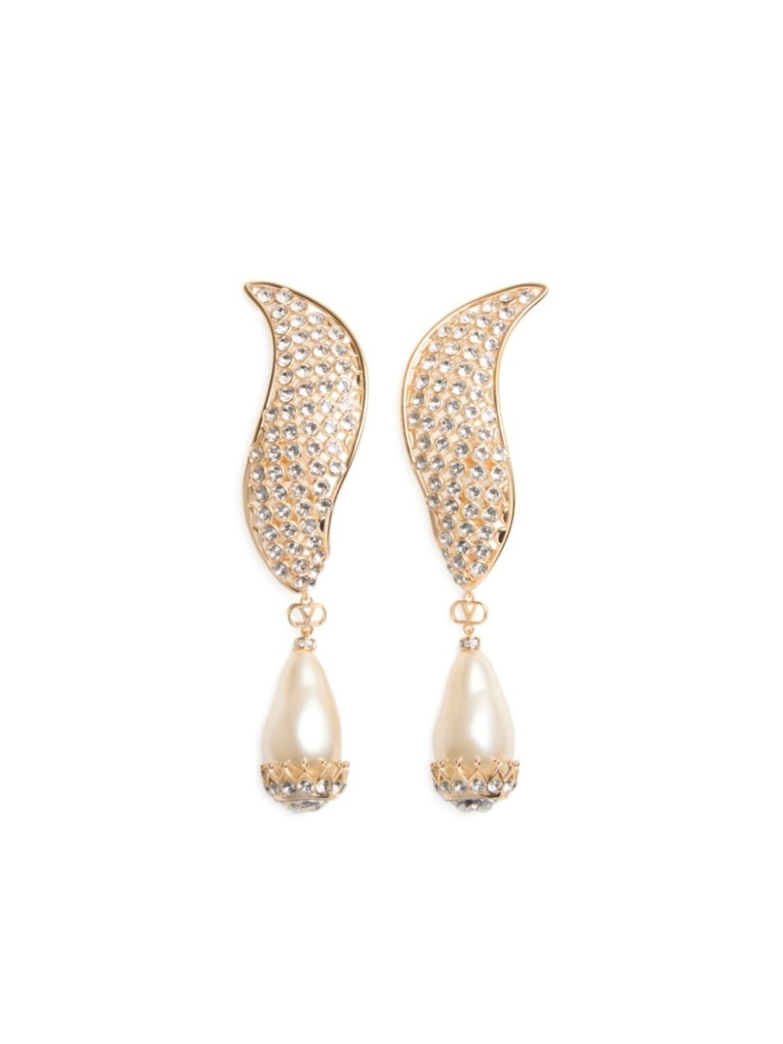 

Серьги-подвески из искусственного жемчуга Valentino Garavani, золотой