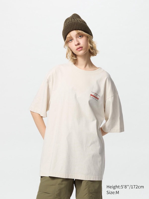 Футболка Uniqlo Peanuts с графическим принтом, белая — фото 2