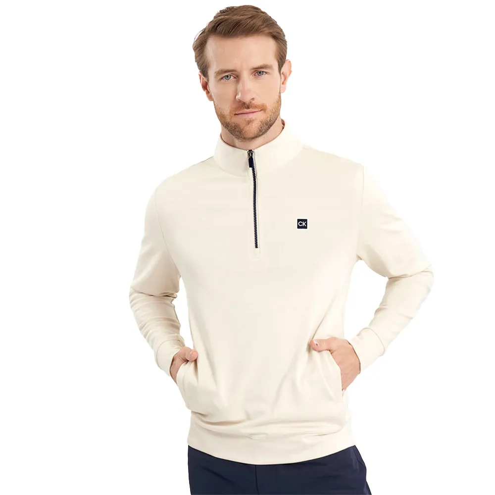 

Толстовка Calvin Klein Golf Concord half zip, бежевый