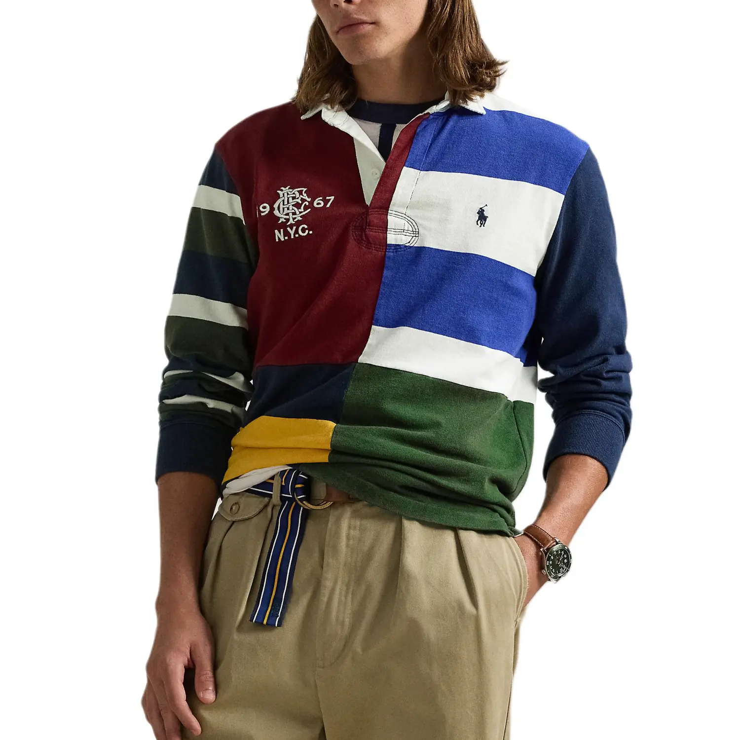 

Поло в полоску Polo Ralph Lauren, мультиколор