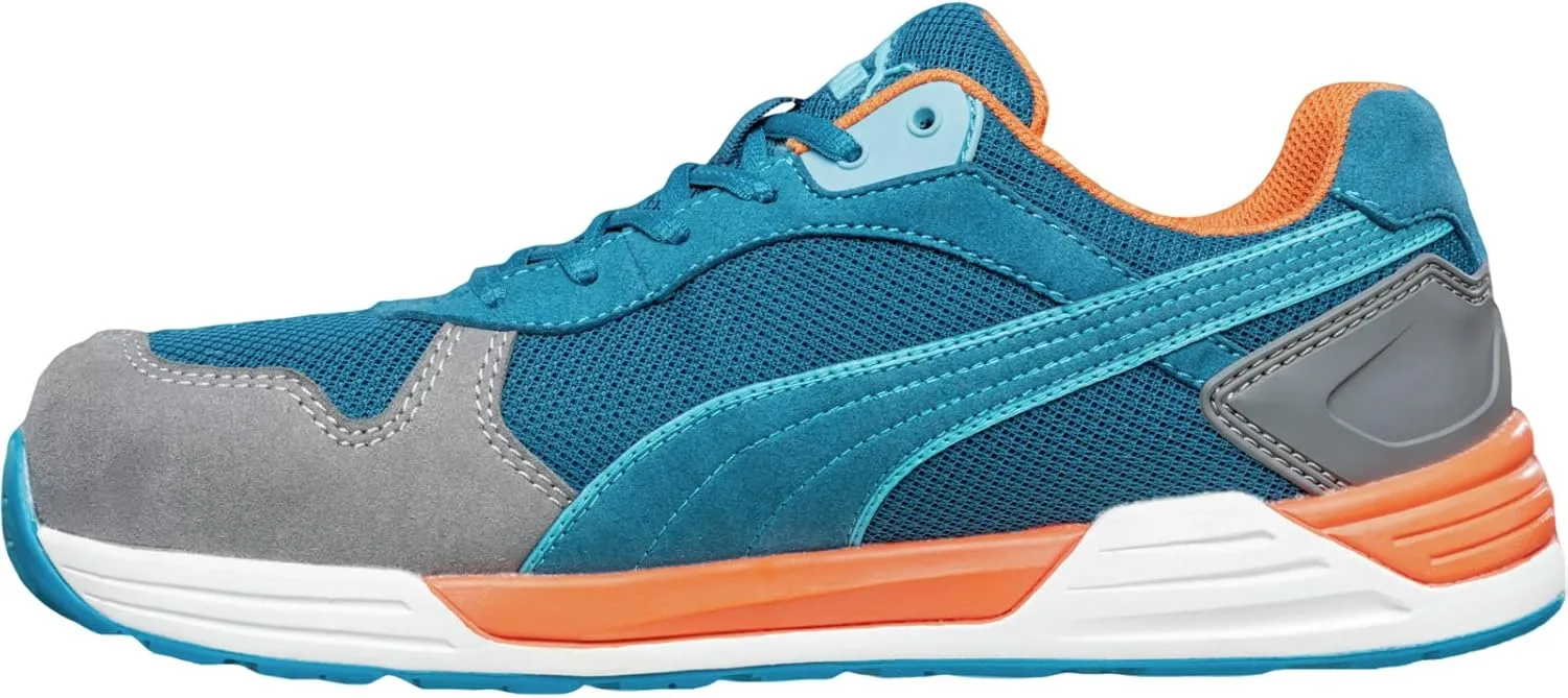 Низкие защитные ботинки PUMA Safety Frontside Low Work Shoe S1P ESD HRO SRC с защитным колпачком. Стекловолокно, низкое энергопотребление, теплоотвод, неметаллический вставок, мужской, синий — фото 4