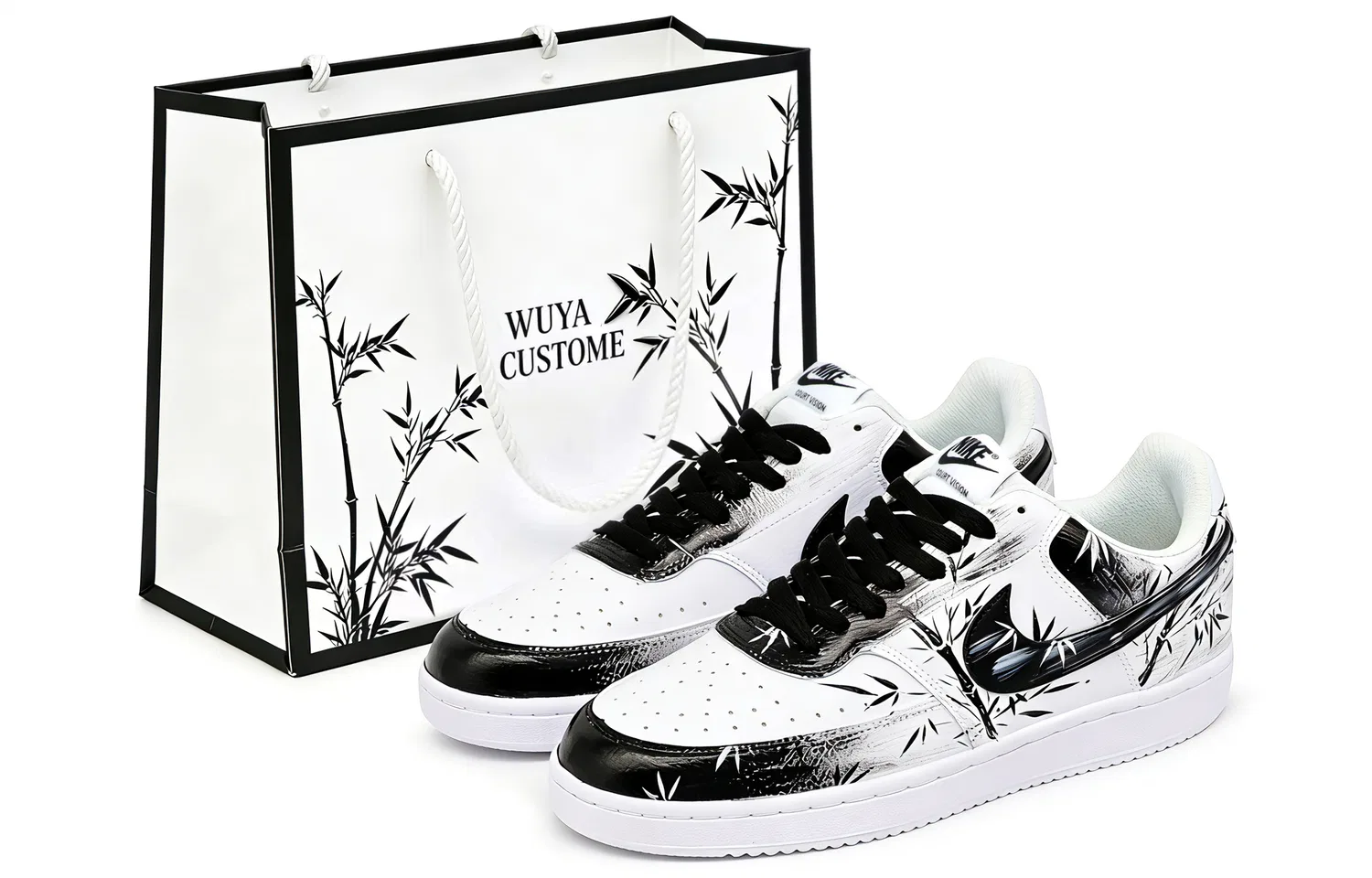 Скейтбордические кроссовки Nike Court Vision 1 Black White