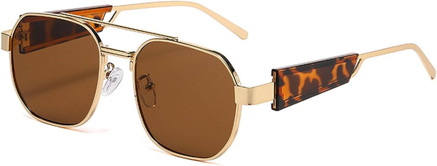 

Ретро-модные квадратные солнцезащитные очки для женщин и мужчин, модные трендовые очки с защитой от УФ-излучения UV400, панк-стиль, сине-зеленые солнцезащитные очки mincl, C3