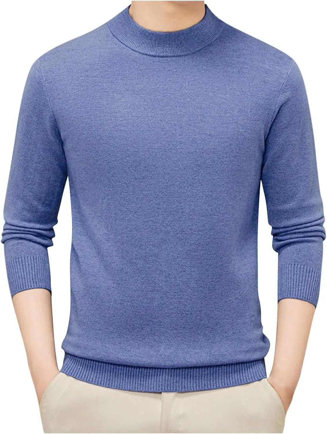

Свитер мужской с высоким воротником, Slim Fit, для осени и зимы