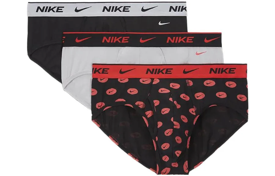 Трусы мужские Dri FIT Essential Stretch Nike, 3 Pack (Red+Wolf Gray+Black)