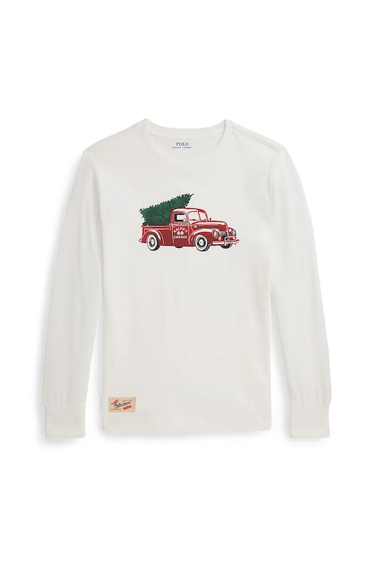 

Детская хлопковая кофта с длинным рукавом Polo Ralph Lauren, бежевый