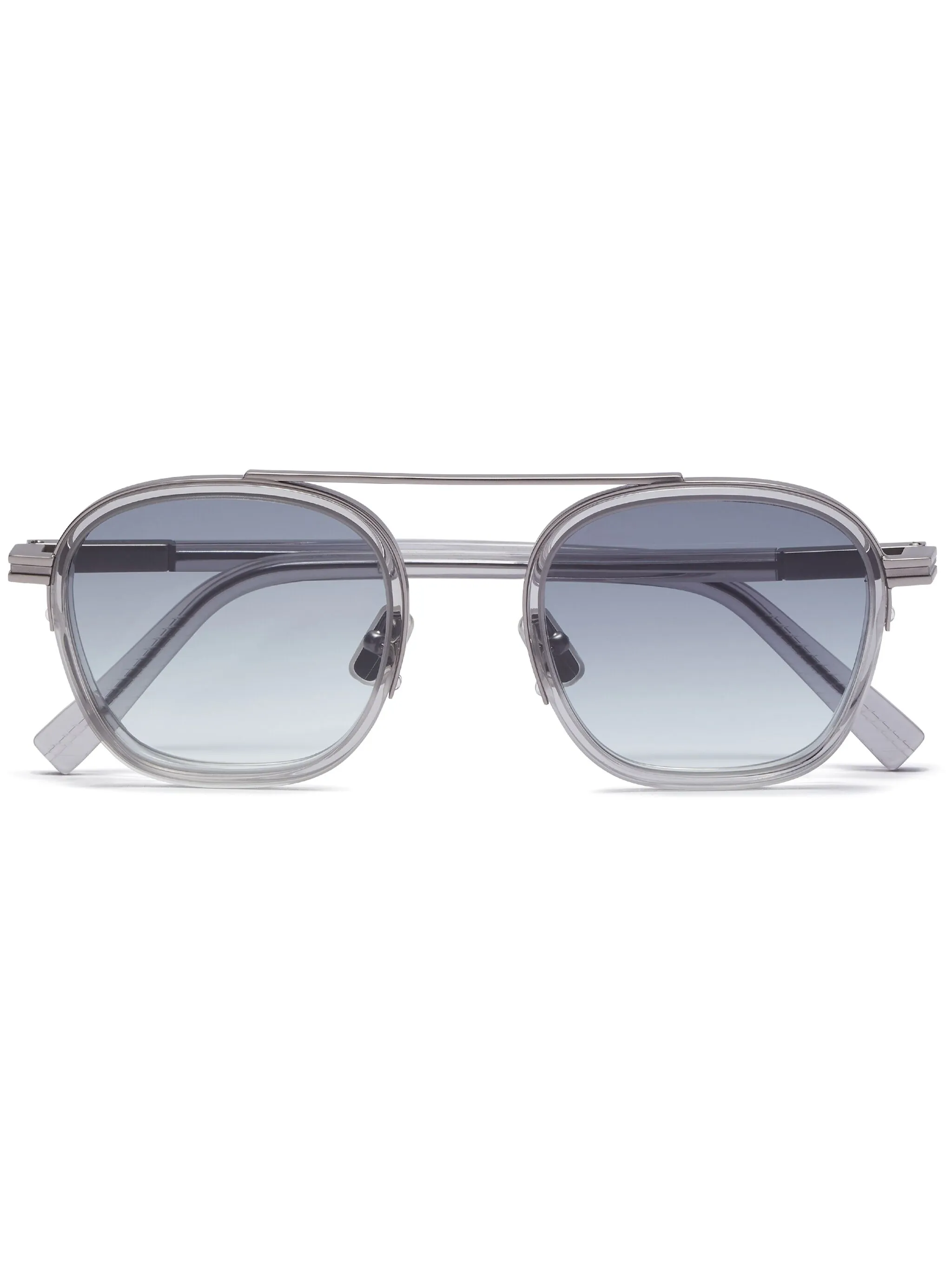 

Солнцезащитные очки в прозрачной оправе Zegna, серый