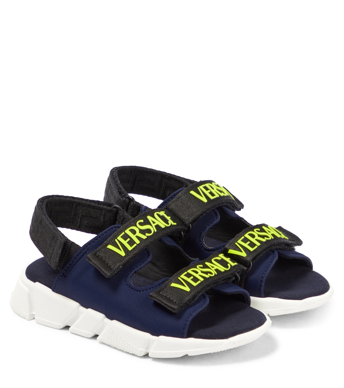 

Детские сандалии с логотипом Versace Kids, Blu+Nero+Giallo
